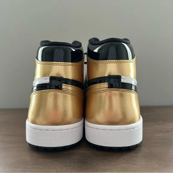 Nike Air Jordan I High G Men's Golf Shoes Gold Toe Men’s Size 15 DQ0660-002
