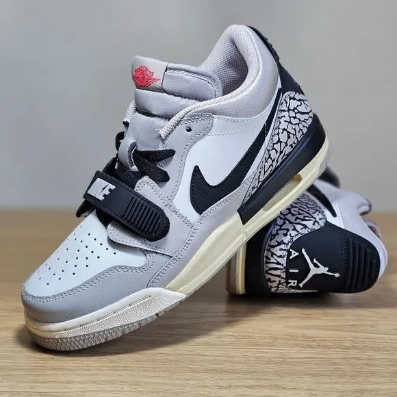 Nike Air Jordan Legacy 312 Low Grey Cement Women's 7.5 Black White CD9054-101 SE