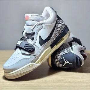 Nike Air Jordan Legacy 312 Low Grey Cement Women's 7.5 Black White CD9054-101 SE