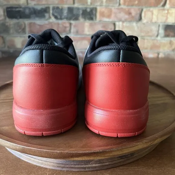 Nike Air Jordan NU Retro 1 Low Varsity Red Black Leather Sneakers Shoes Mens 11