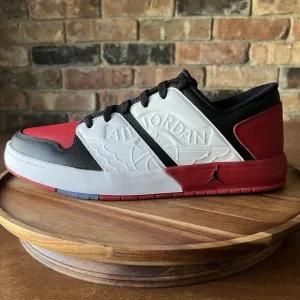 Nike Air Jordan NU Retro 1 Low Varsity Red Black Leather Sneakers Shoes Mens 11