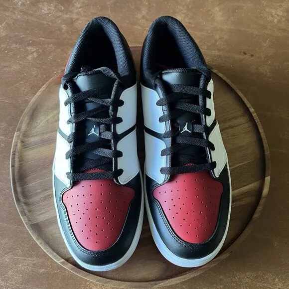 Nike Air Jordan NU Retro 1 Low Varsity Red Black Leather Sneakers Shoes Mens 11