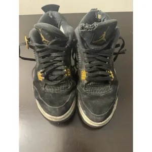 Nike Air Jordan Retro 4 Royalty Black/Metallic Gold/White Size 11 Thrashed Skate