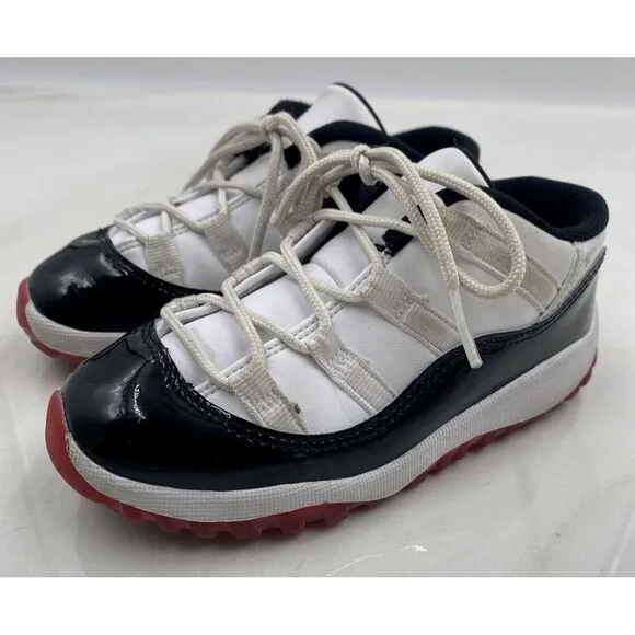 Nike Air Jordan Shoes Youth Size 10C 11 Retro Low TD 'Concord-Bred 505836-160