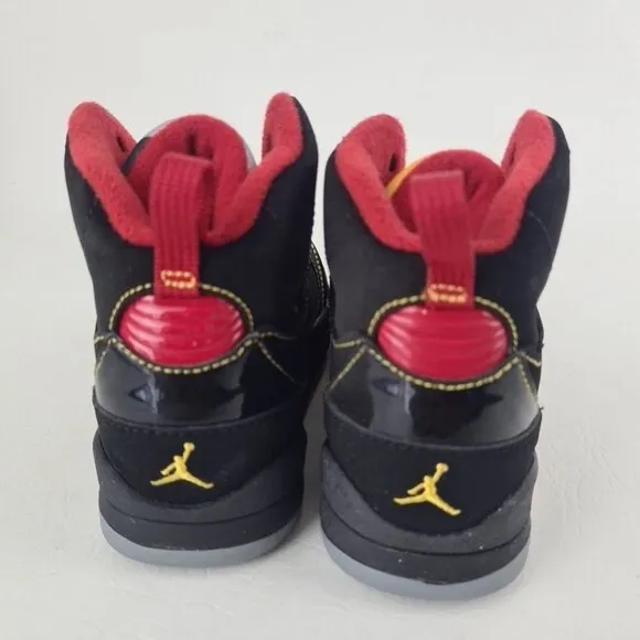 Nike Air Jordan Sixty Plus Black Leather LITTLE KIDS Shoes
