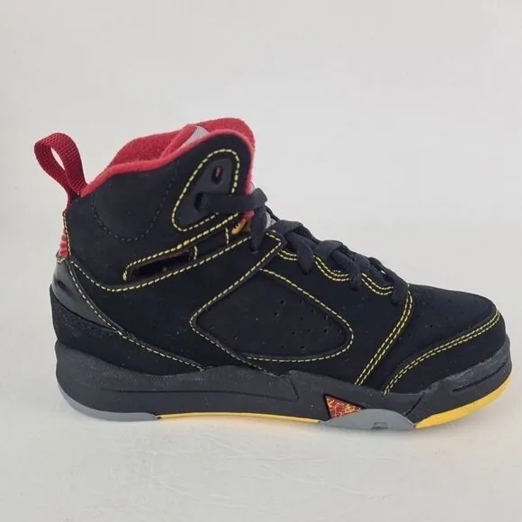 Nike Air Jordan Sixty Plus Black Leather LITTLE KIDS Shoes