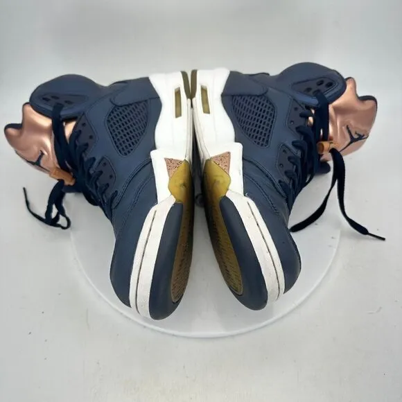 Nike Air Jordan V 5 Retro Men Size 10 Sneaker Shoes Bronze Black 136027-416