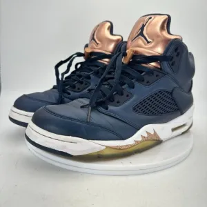 Nike Air Jordan V 5 Retro Men Size 10 Sneaker Shoes Bronze Black 136027-416