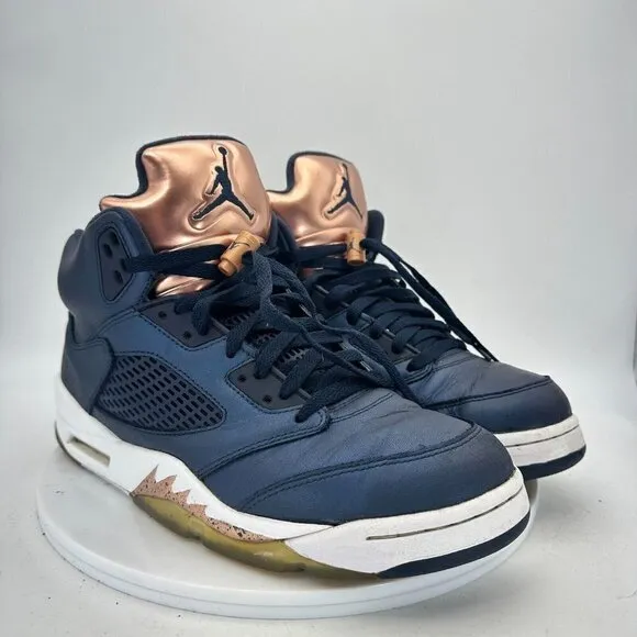 Nike Air Jordan V 5 Retro Men Size 10 Sneaker Shoes Bronze Black 136027-416
