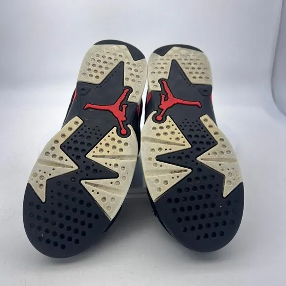 Nike Air Jordan VI 6 Retro Youth Size 3Y 384666-060 Black Infra Red Shoes