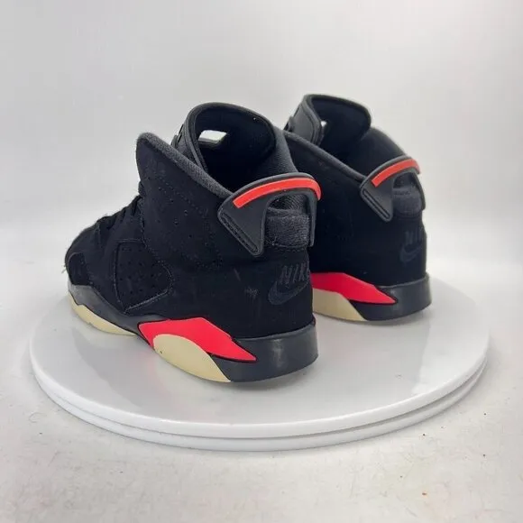 Nike Air Jordan VI 6 Retro Youth Size 3Y 384666-060 Black Infra Red Shoes