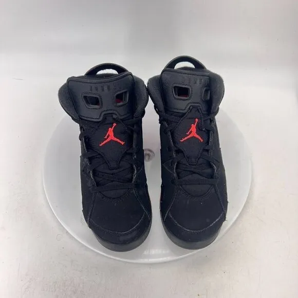 Nike Air Jordan VI 6 Retro Youth Size 3Y 384666-060 Black Infra Red Shoes