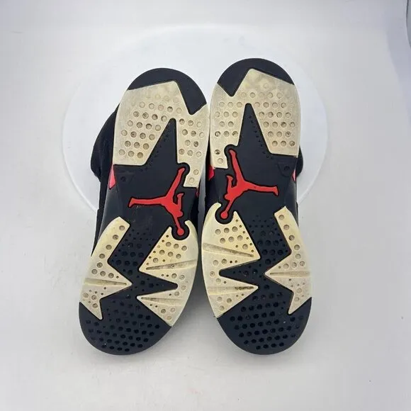 Nike Air Jordan VI 6 Retro Youth Size 3Y 384666-060 Black Infra Red Shoes