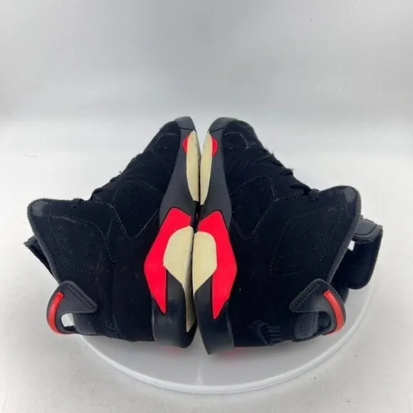 Nike Air Jordan VI 6 Retro Youth Size 3Y 384666-060 Black Infra Red Shoes