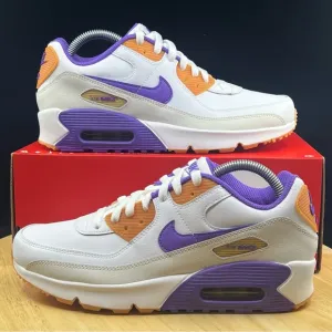 Nike Air Max 90 LTR (GS) Sneakers Shoes Sizes White/Action Grape DV3607-103