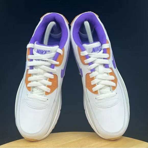 Nike Air Max 90 LTR (GS) Sneakers Shoes Sizes White/Action Grape DV3607-103