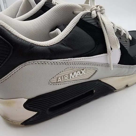 Nike Air Max 90 Shoes Mens 12 Black White Grey Leather 2011 Rare Casual 325018