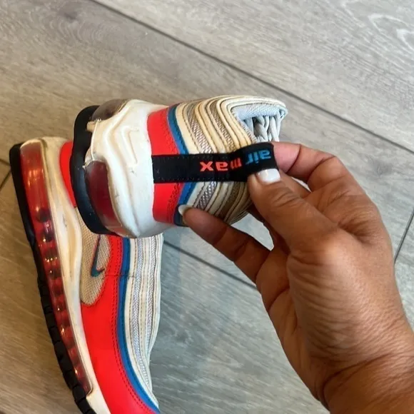 Nike air max 97 retro design reflective running shoes size 6.5