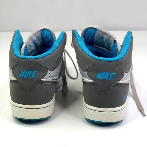Nike Air mid high tops grey blue youth 2012 6.5