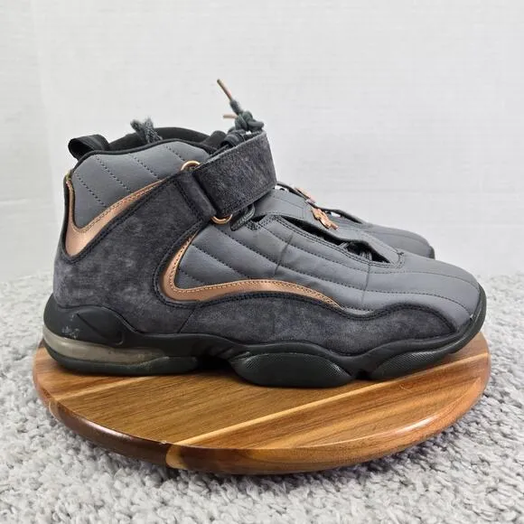 Nike Air Penny IV Copper Gray Suede Retro Basketball Shoes Mens 10 864018-002