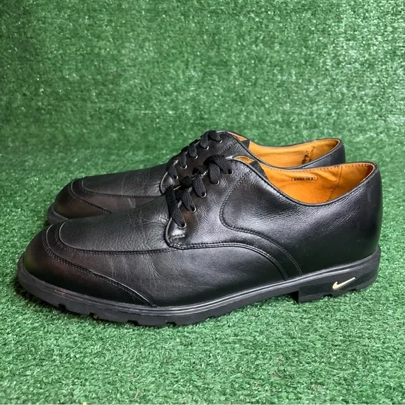 Nike Air Tiger Woods Black Leather Golf Shoes TW Last Gore-Tex VTG Mens Size 13