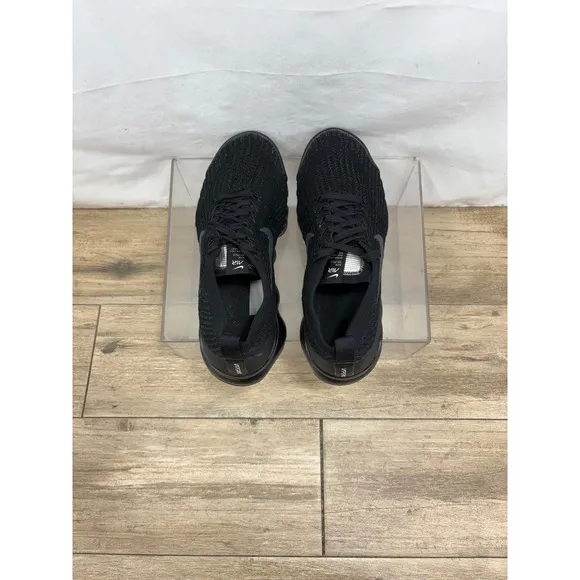 Nike Air VaporMax Flyknit 3 Mens Size 8.5 Triple Black Running Shoes AJ6900-004