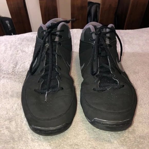 NiKE Air Visi Pro Mens Black Hi Tops Basketball Shoes 407845-002 Size 12