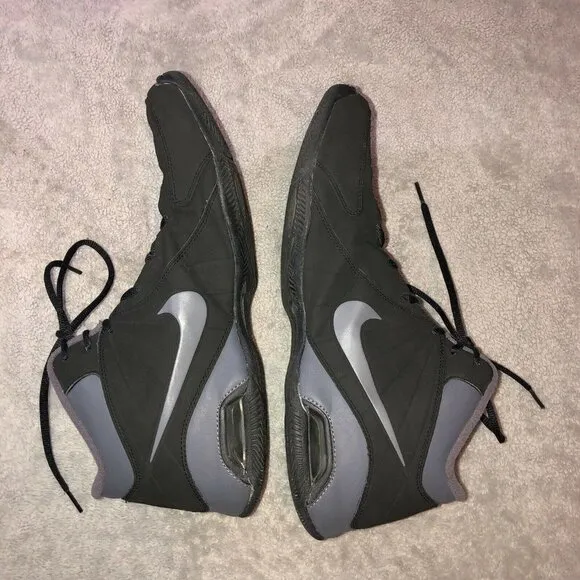 NiKE Air Visi Pro Mens Black Hi Tops Basketball Shoes 407845-002 Size 12