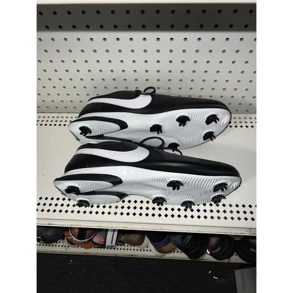 Nike Air Zoom Victory Tour 2 Mens Leather Golf Shoes Spikes Size 9.5 Black White