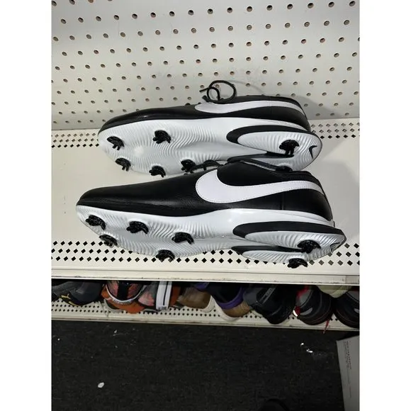 Nike Air Zoom Victory Tour 2 Mens Leather Golf Shoes Spikes Size 9.5 Black White