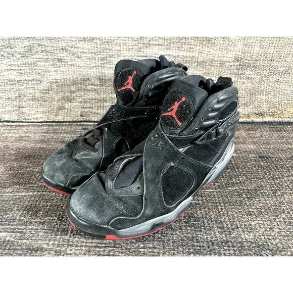 Nike Air Jordan 8 VIII Retro Bred Black Cement 305381-022 Mens Size 9