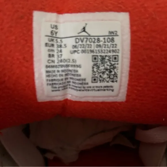 Nike Big Kids Air Jordan 3 Retro Mars Stone Team Orange Shoes Sneakers Size 6Y
