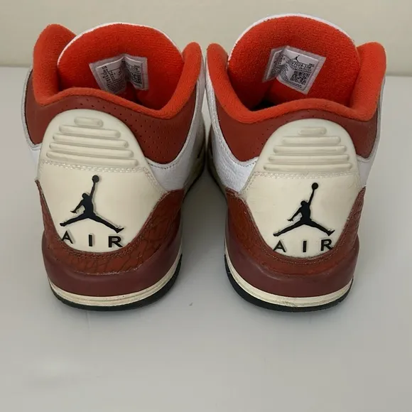 Nike Big Kids Air Jordan 3 Retro Mars Stone Team Orange Shoes Sneakers Size 6Y