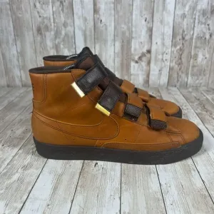 Nike Blazer High Strap Up Premium Leather‎ Brown Mens Size 9 428926-200