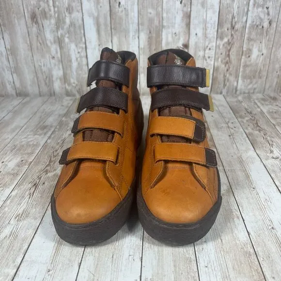 Nike Blazer High Strap Up Premium Leather‎ Brown Mens Size 9 428926-200