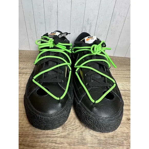 Nike Blazer Low '77 x Off White Shoes Black Green DH7863-001 Sz 11 Mens Virgil