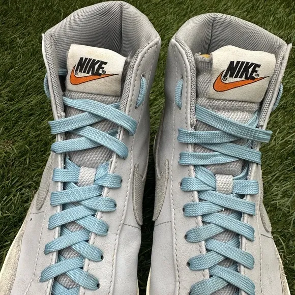 Nike Blazer Mid ‘77 PRM Certified Fresh Grey Fog Lace Up High Top Sneakers Sz 8