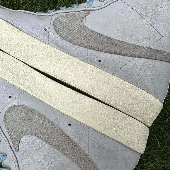 Nike Blazer Mid ‘77 PRM Certified Fresh Grey Fog Lace Up High Top Sneakers Sz 8