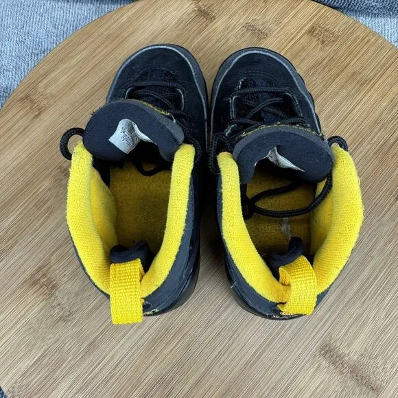 Nike Boys Air Jordan 9 Retro Size 8C Shoes Black Basketball Sneakers Toddler