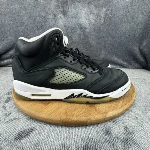 Nike Boys Jordan Retro 5 Size 5.5Y Shoes Black White Basketball Sneakers 440888