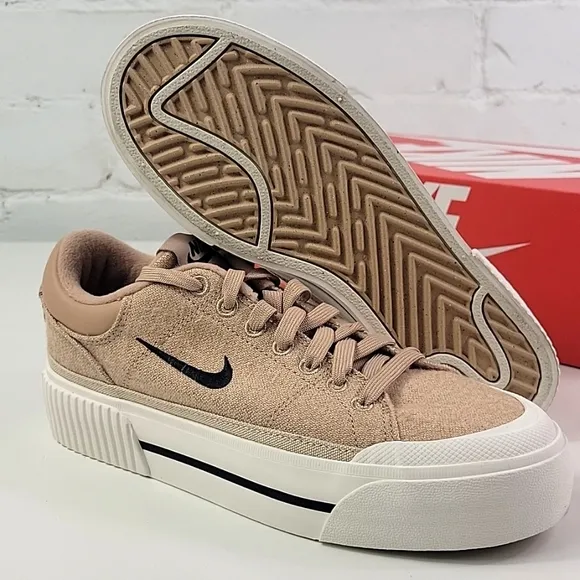 Nike Court Legacy Lift Tan Womens 7 FZ2606 200