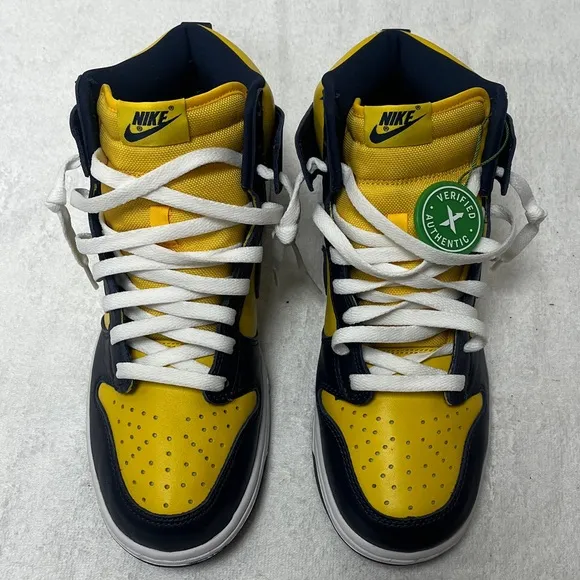 Nike Dunk High SP Retro Michigan Shoes Sneakers Men’s 9.5 Varsity Maize Navy