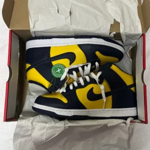 Nike Dunk High SP Retro Michigan Shoes Sneakers Men’s 9.5 Varsity Maize Navy
