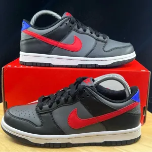 Nike Dunk Low Black Racer Blue University Red FV0373-001 GS Size 5.5Y / W 7