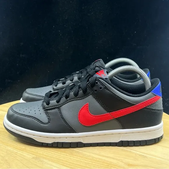 Nike Dunk Low Black Racer Blue University Red FV0373-001 GS Size 5.5Y / W 7