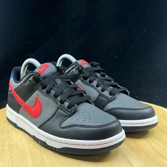 Nike Dunk Low Black Racer Blue University Red FV0373-001 GS Size 5.5Y / W 7