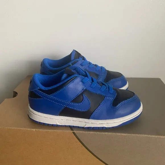🥶Nike Dunk Low Hyper Cobalt Blue Leather Sneaker Shoes -Size 10 C