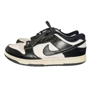 Nike Dunk Low Retro Sneakers Men's Size 13 Black White Leather Panda Shoes