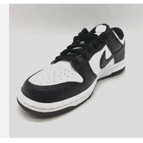 Nike Dunk Low Retro White Black Panda CW1590-100 Kids Sneakers Shoes