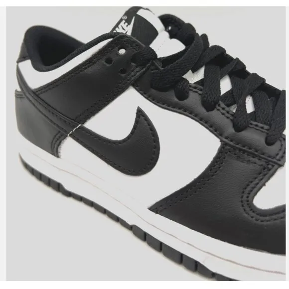 Nike Dunk Low Retro White Black Panda CW1590-100 Kids Sneakers Shoes